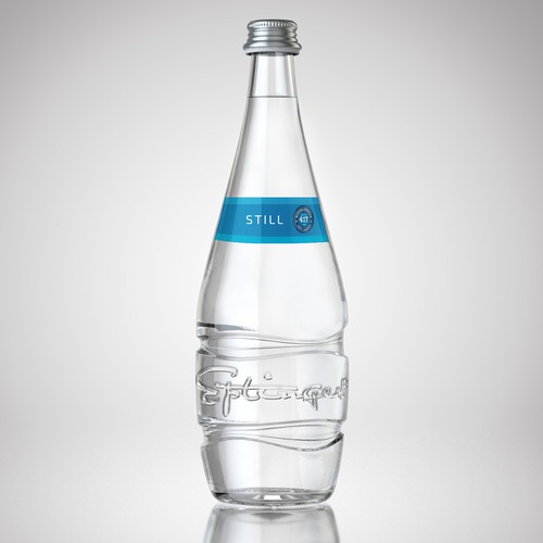 Design-Glasflasche für Mineralwasser | 3D contest