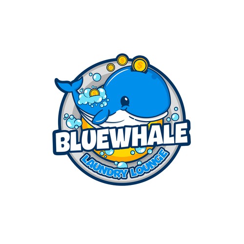 Unleash Your Creativity, Logo Design for "Blue Whale Laundry Lounge" Design by Riza S