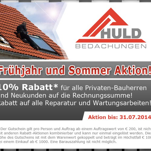 Coupon / info Banner für Homepage