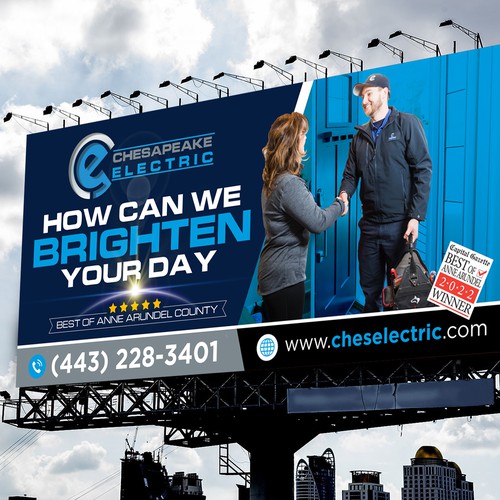 Chesapeake Electric Billboard Design by icon89GraPhicDeSign