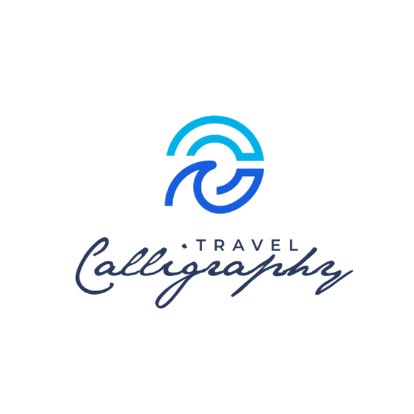 Design by Superhore™ titled "Calligraphy Travel"