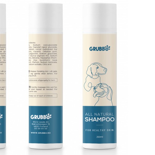 Design label for dog shampoo Design by intanamir