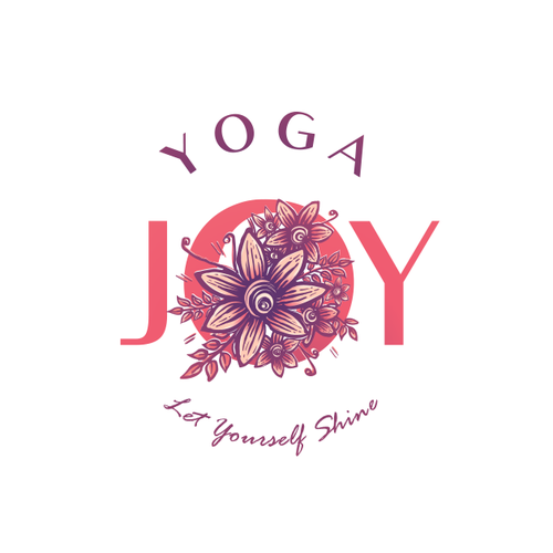 Create a delightful organic logo for yoga joy