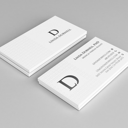 business card with phd