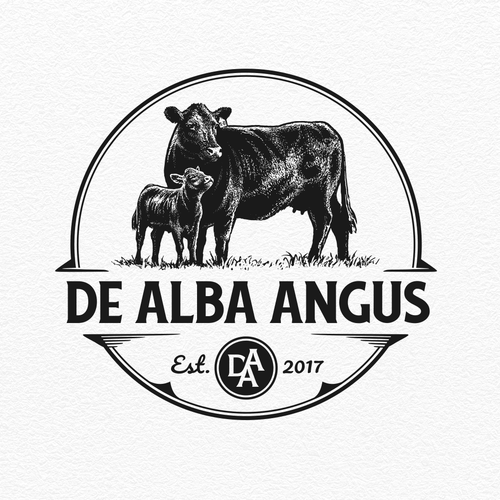 Logo for a Black Angus Cattle Ranch Design by Alex Silvanovič
