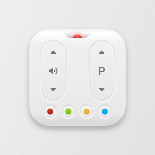 Remote control icon for iOS app Design by lks--