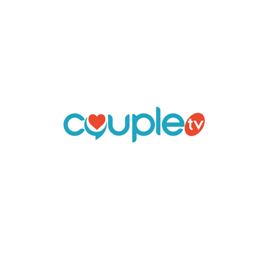 Couple.tv - Dating game show logo. Fun and entertaining. Diseño de Sufiyanbeyg™