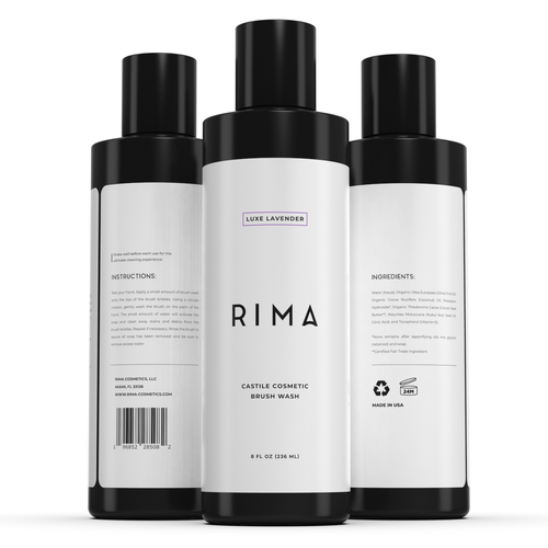 Minimalist Label for a luxury brand of cosmetic brush washes Design by KS BOY