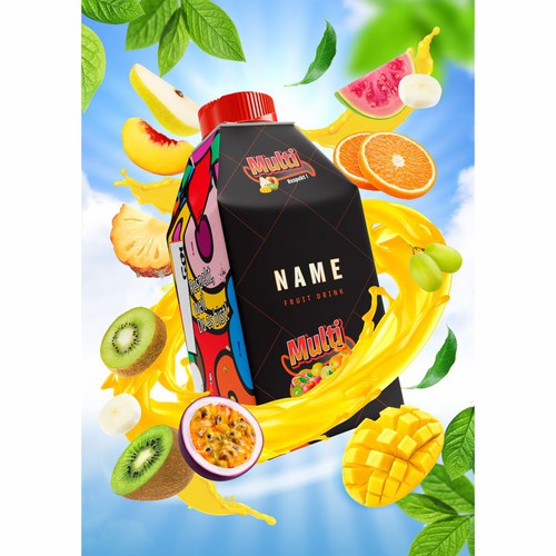 Dynamic poster design for Fruit Juice advertisement Design réalisé par Darka V