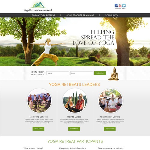 website design for Yoga Retreats International | Web page design contest