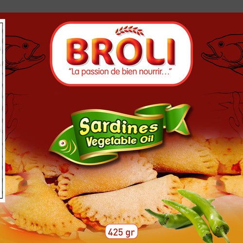 Wanted: New label for our BROLI sardines tins Design by MediaGraphix