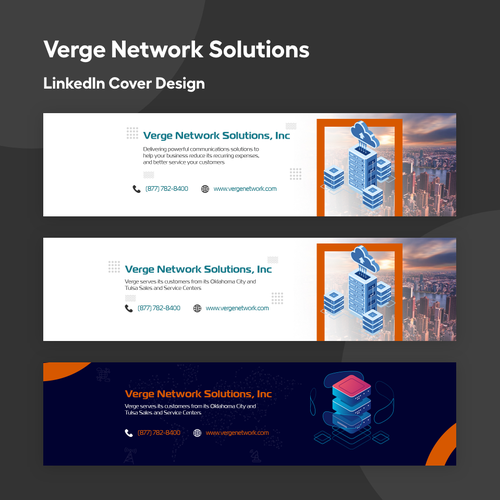 Need LinkedIn cover page to modernize IT company's brand. Design by David - Tran Anh