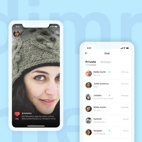 User friendly chat app Design by Jolif