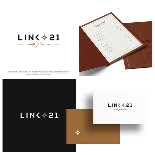 Link 21 logo en branding Design by maiki