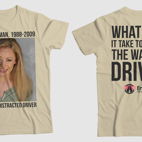 A Face of Distracted Driving: Motivational T-Shirt