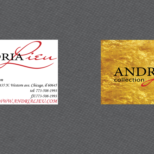 Create the next business card design for Andria Lieu Design by Tully Designs