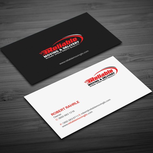 Business Card Design for Moving Company Design réalisé par Seerat Razzaki