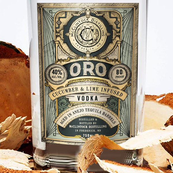 Hand drawn VODKA label