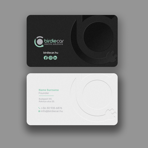 business card for company called birdie Design by Andrés Sebastián