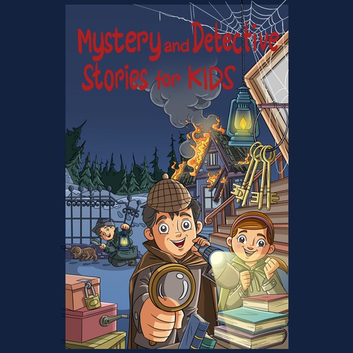 Book cover for "Mystery And Detective Stories For Kids" Design by KARNAD oge