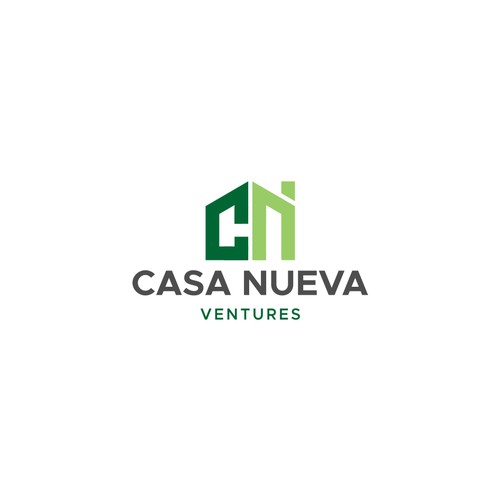 Real estate investing logo symbolizing growth Design by << NENTINEN >>