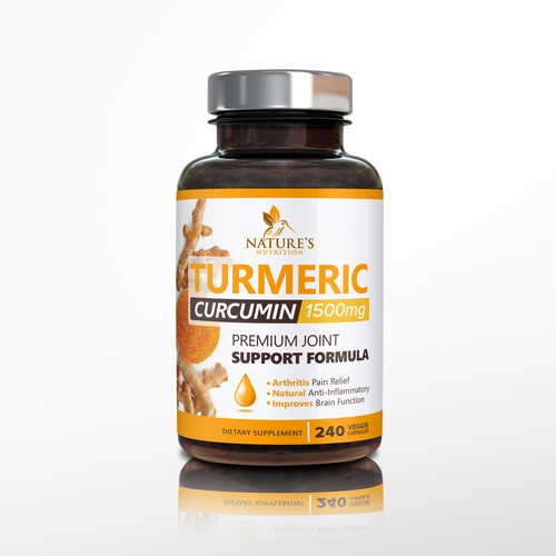 Nature's Nutrition needs a "beautiful label" for its Turmeric Extract bottle Design by DesignSBS