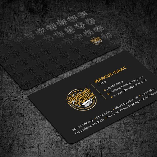 Business Card for a Custom Clothing/Product Business Design by Brandmaker artist