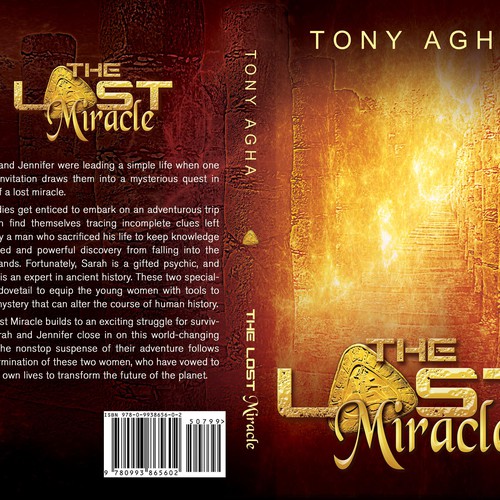 Book cover for suspense thriller 'The Lost Miracle' Design by : Elementi.studio