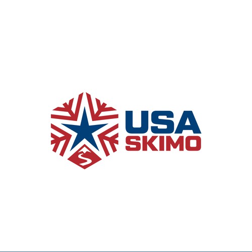 USA Skimo Olympic National Team Logo Design réalisé par Transformed Design Inc.