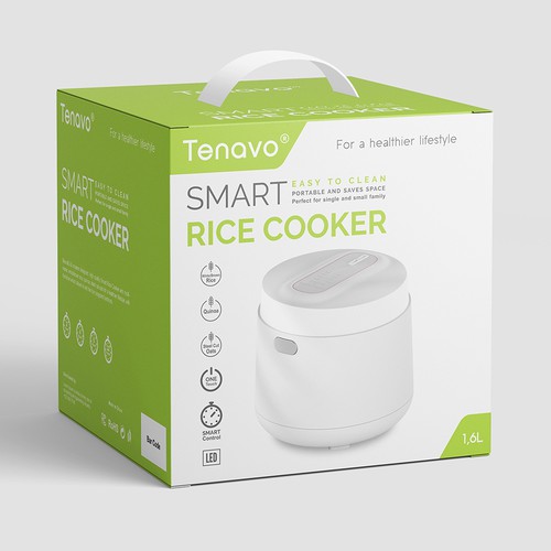 Design a modern package for a smart rice cooker Réalisé par Haris3