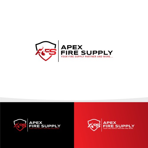 Apex Fire Supply Logo Wanted-ontwerp door keoart