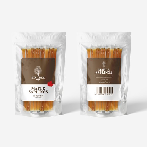 First ever production Maple Syrup Stick label Design by PackagingHolic