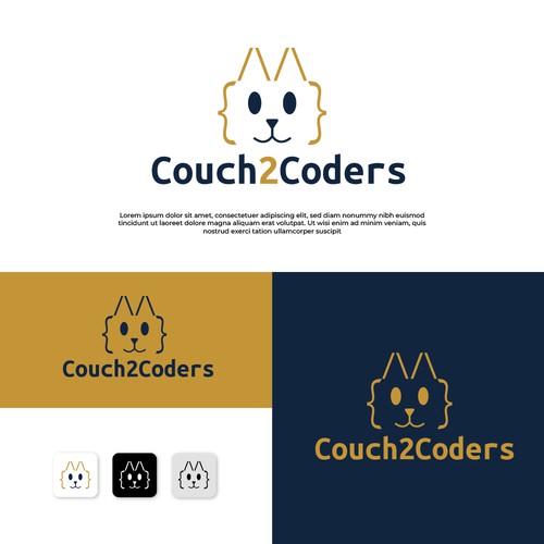Subtly feminine and fun logo for coding novices Design by Danielle Curtis