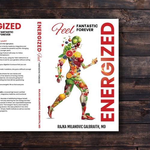 Design a New York Times Bestseller E-book and book cover for my book: Energized Diseño de designers.dairy™