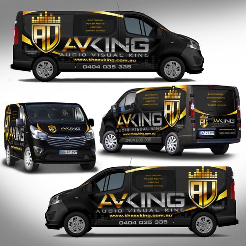Audio visual / Electrical company - Van needs some COLOUR! デザイン by J.Chaushev