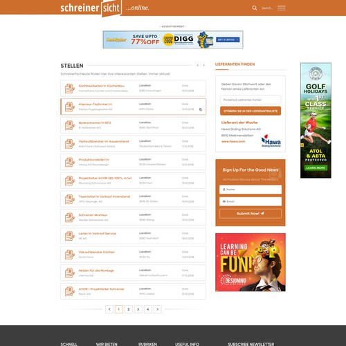 Web page design contest entry by OMGuys™