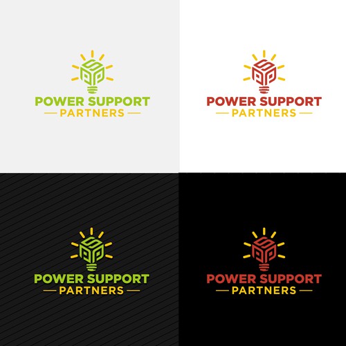 Home Generator Company Logo Design - Power Support Partners Design by WanExpert™