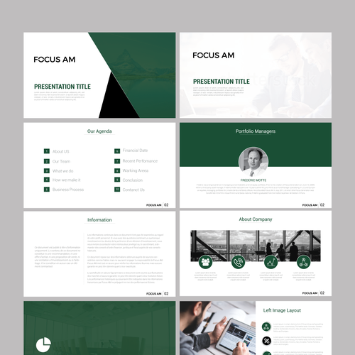 Plantilla de Powerpoint propuesta en el concurso por Umair Baloch