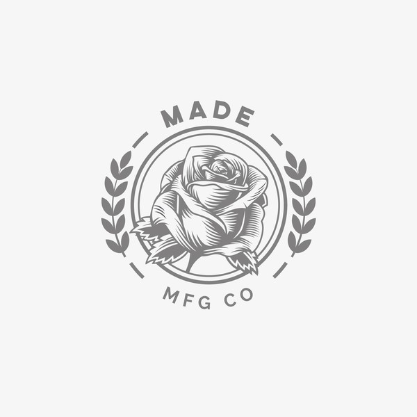Vintage emblem logo design for manufacturing brand