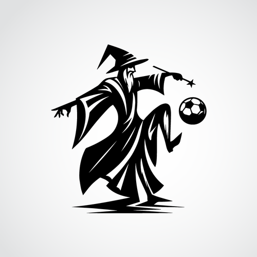 Soccer Wizard Cartoon Diseño de Graphix Surfer