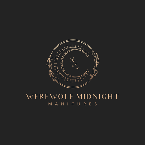 99d: Werewolf Midnight Manicures logo Design by m.odin