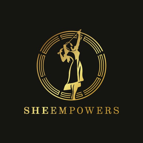 SHEempowers - luxurious design of a woman preferrably in some kind of a circle to appeal to women professionals Design by Creago
