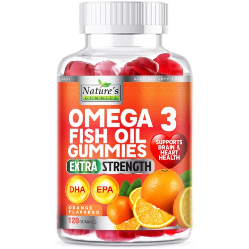 Diseño de Tasty Omega 3 Fish Oil Gummies Design needed for Nature's Gummies de agooshe