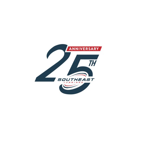 Modern 25th Anniversary Logo Design by OUATIZERGA Djamal