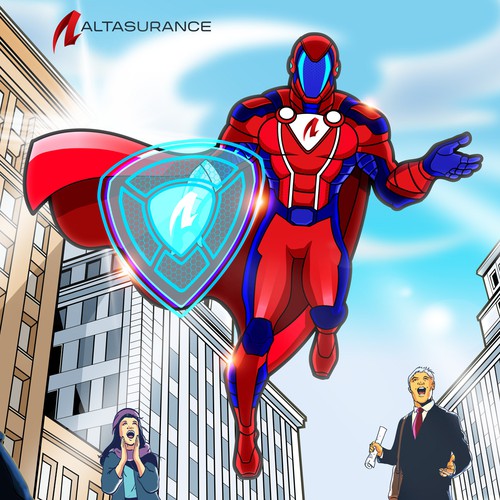 Design an Awesome Superhero Mascot for Insurance Firm Design by harwi studio