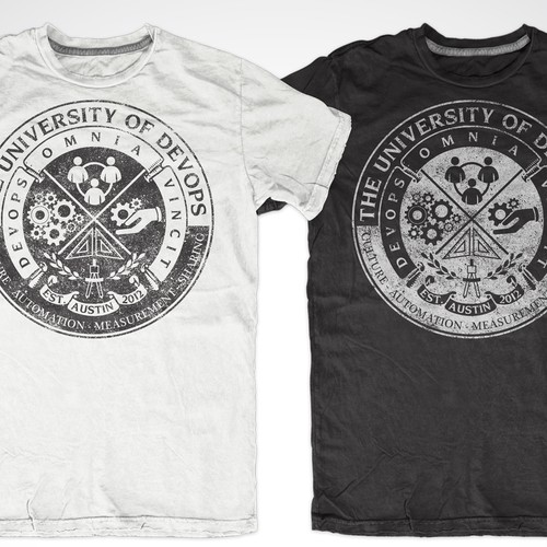 University themed shirt for DevOps Days Austin Design by Simeo