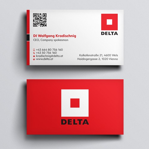 Diseño de DELTA Business Card Relaunch de Design sp