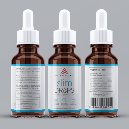 Weight loss supplement liquid drop private label designer needed