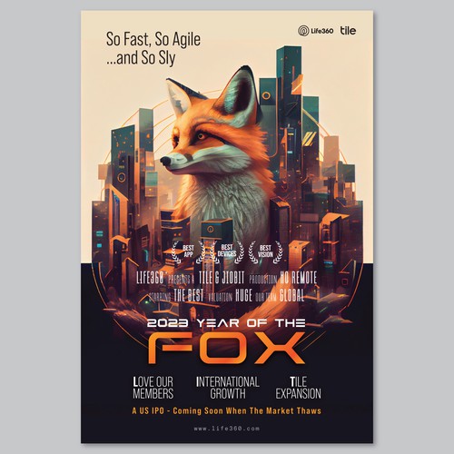 Life360 2023 Year of the Fox Poster Design by Sebastian Roy