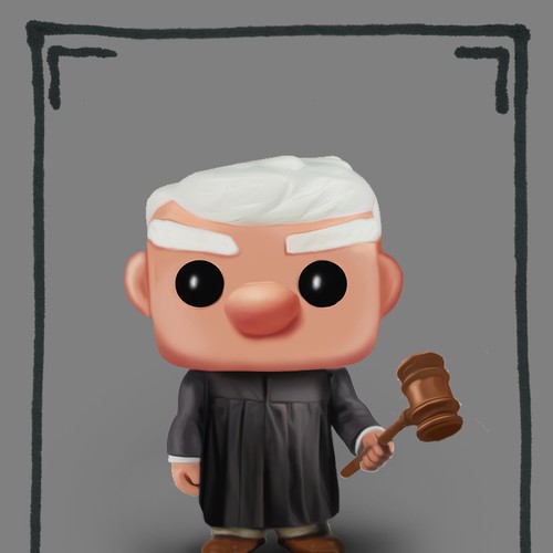 Create a kid-friendly Judge character to be made into a plush toy! Design by Senshi11
